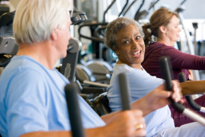 Patients Working Out In Gym