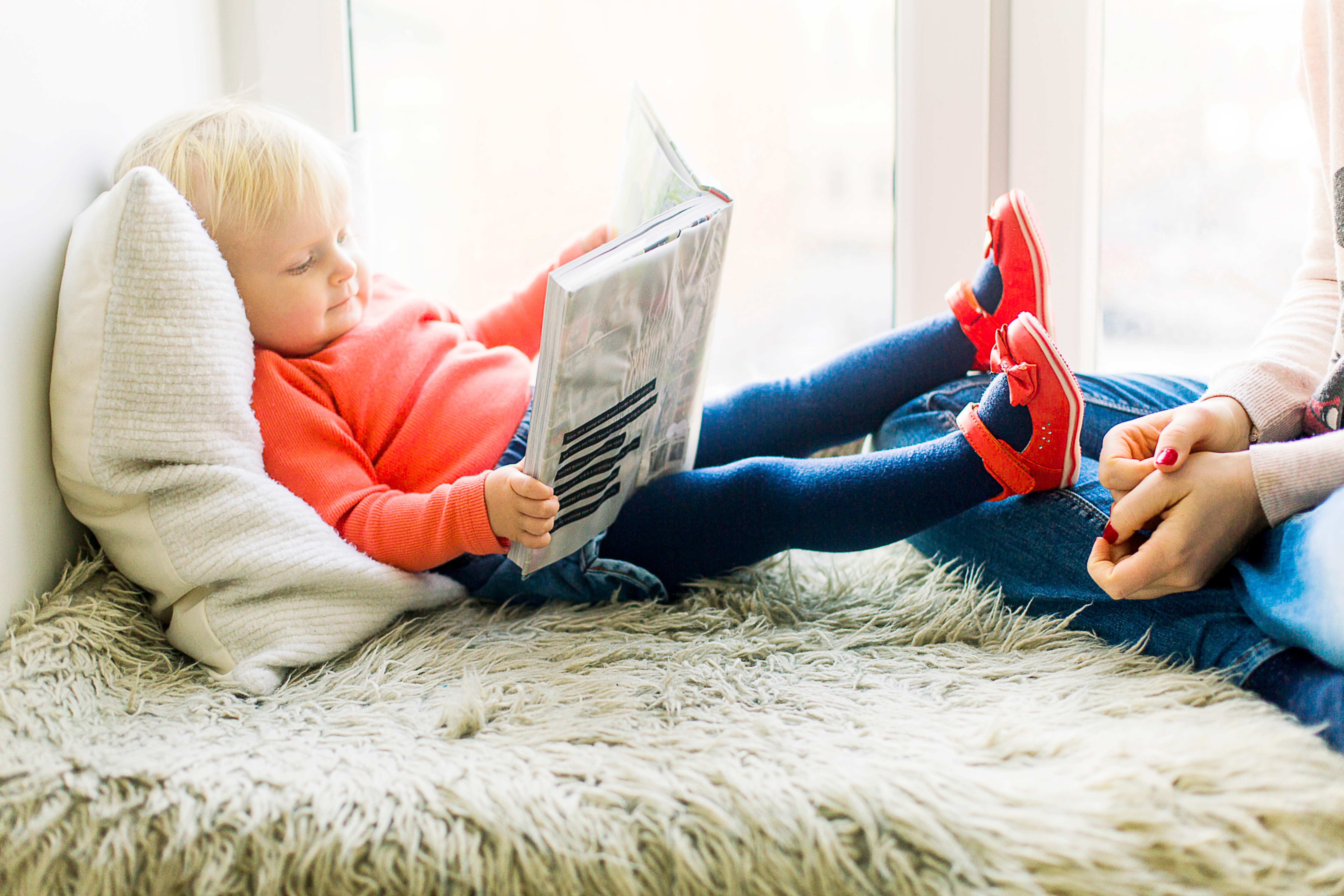 toddler reading book