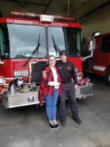 After recovering from a heart attack, Laurie Coppess visited the Noblesville Fire Department station that responded to her emergency to thank the EMS crew who helped save her life.