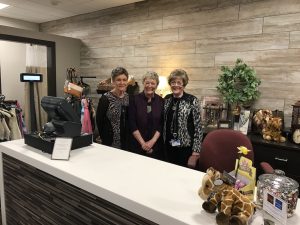 Carolyn Johns' (right) expertise and work ethic was instrumental to the Riverview Health Gift Shop where she volunteered for more than 30 years until she retired in 2020. 