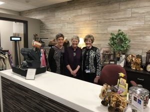 Carolyn Johns' (right) expertise and work ethic was instrumental to the Riverview Health Gift Shop where she volunteered for more than 30 years until she retired in 2020.